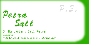 petra sall business card